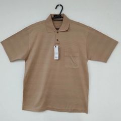 新品 タグ付き ジャックニクラウス メンズ 半袖 夏服 Mサイズ シンプル ブラウン ASR8-8Eのサムネイル