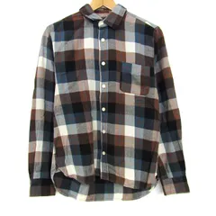 ジーアールエヌ 長袖シャツ トップス ネルシャツ チェック柄 メンズ 1サイズ 茶×紺×黒 grn 【中古】