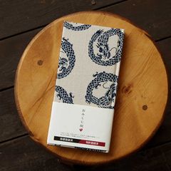 【おみくじ帳／おみくじ帖】藍染調丸龍(白)