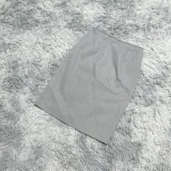 【美品】ひざ丈タイトスカート  (9)  カジュアル  オフィス  レディース  白系  ホワイト【送料無料】