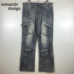 semanticdesign 00s y2k archive multi pocket cargo denim L セマンティックデザイン ヒッコリー カーゴフレア デニムパンツ アーカイブ 平成 希少 お兄系のサムネイル