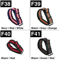 [22mm/F38 Navy x Red x White] NATO Strap 22mm NATO Band 22mm NATO Strap 22mm Nylon Belt 22mm 22mm Nylon Belt Watch Band Watch Accessory Military Army