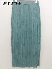 ◇ SENSE OF PLACE by URBAN RESEARCH プリーツ加工 ロング ナロー スカート サイズONE グリーン レディース  【1112130001433】