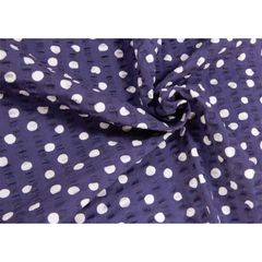 約110×37cm　リップル生地 水玉柄 ランダムドット 205013-62 ネイビー　生地 布地 布 ハンドメイド