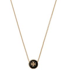 トリーバーチ TORY BURCH ネックレス レディース キラ エナメル ペンダント ダブルT ロゴ ゴールド/ブラック アクセサリー 90549 720