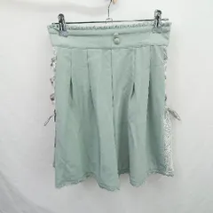 ◇ ⊂ axes femme アクシーズファム サイドレース 切替 キュロット サイズM ミント系 レディース E  【1505290034722】