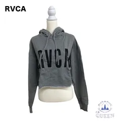 ☆新品☆ RVCA ルーカ トップス 長袖 パーカー フロントロゴ マフポケット AJ043-013 レディース メンズ ユニセックス グレー S u-186 送料無料のサムネイル