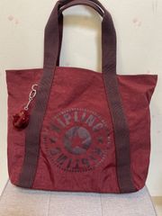 Kipling キプリング　トートバッグ　中古　赤紫