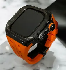 タイトル　アップルウォッチカバーケースApple Watchラバーバンドベルト メタル　27