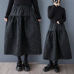 夏 ゆったり デザイン 半身スカート