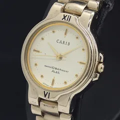 【希少新品電池】SEIKO ALBA 腕時計　レディース　v401-0860 Near MINT] SEIKO Alba Pino V401-0860 Gold Green Two Tone Qz