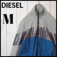 【人気デザイン】 DIESEL ワンポイントロゴ 切替 スウェットブルゾン