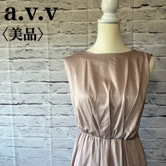 【a.v.v】アーヴェヴェ ワンピース パーティードレス ノースリーブ サイズS R-3