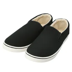 ☆ BLACK ☆ L(27.0-27.5cm) ☆ メンズ スリッポン スリッポン メンズ スニーカー おしゃれ シンプル 無地 カジュアル 男性用 紐なしスニーカー 通勤 通学 室内履き 上靴 オフィス 会社 事務所 介護 入院 ベーシック