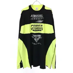 VETEMENTS ヴェトモン 21AW Motocross Patched Logo T-Shirt レーシングパッチロングスリーブカットソー UA52TR870Y イエロー ブラック Lのサムネイル