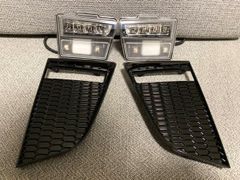 新品 日産純正 R35 GTR GT-R デイライト フォグ パネル モールディング 左右 Nissan Genuine LED Fog Day Light Unit Molding Panel LH RH