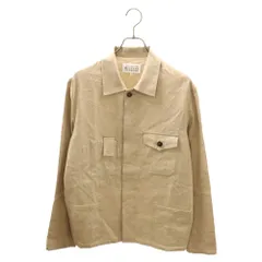 Martin Margiela 10 (マルタンマルジェラ) 20SS リネン コットン カバーオールデザイン 長袖シャツ ベージュ S50DL0426 S52642のサムネイル