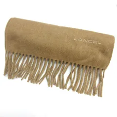 H■ランセル/LANCEL ウールマフラー ストール 兼用 服須北小物 ベージュ■15【中古】のサムネイル