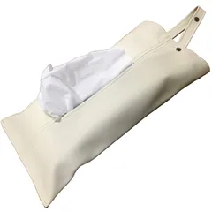 【国内全数検品】 吊り下げ 壁掛け 車用 カー用品 ティッシュケース ティッシュカバー カー 用品 アクセサリー PUレザー 革 箱ティッシュ ティッシュ箱 取り付け 詰め替え 縦型 ヘッドレスト用 ブラック アイボリー (アイボリー)