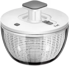 【在庫処分】WXQ サラダスピナー 水切り 大容量 手動 丸洗い キッチンアシスト 簡単 便利 時短 蓋あり (6L)