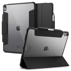 【特価商品】(ブラック) ACS02697 ウルトラ・ハイブリッド・プロ オートスリープ カメラ保護 傷防止 耐衝撃 スタンド スリム 米軍MIL資格 透明 クリア 背面 ケース 10.9 Air iPad Spigen