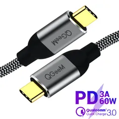 USB C - USB C ケーブル 高速充電　高速転送 映像出力 4K@60Hz USB 3.1 Type C 60W 20V/3A タイプC PD対応 Power Delivery 充電ケーブル 1.8m