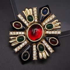 J528 ヴィンテージ ブローチ フィリグリー 銀線細工 フラワー