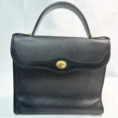【送料無料】【訳あり】Christian Dior/クリスチャンディオール/ブラック×ゴールド金具/ハンドバッグ/レザー/中古品/留め具故障あり