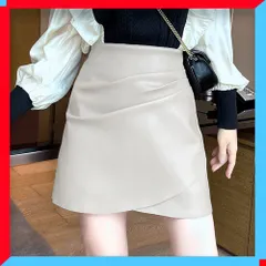 新品 美尻スカート レディース ソリッド PUレザーミニスカート 美脚ハイウエスト ボトムス きれいめ 美脚 【送料無料】