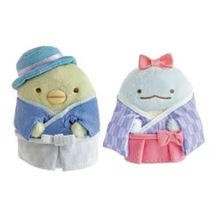 【すみっコぐらしShop東京駅店】大正ロマンスタイル てのりぬいぐるみセ ット（ぺんぎん？＆とかげ）