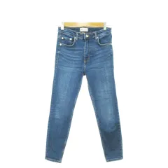 ザラ ZARA パンツ デニム ジーンズ スキニー ストレッチ ハイウエスト 36 青 ブルー /AH15 ☆