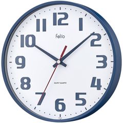 【特価商品】FEW182NB-Z ネイビー 連続秒針 静音 チュロス アナログ 掛け時計 Felio(フェリオ) MAG(マグ)