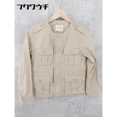 ◇ anatelier アナトリエ 装飾付き ノーカラー 長袖 ジャケット サイズ2 ベージュ系 レディース 【中古】 【1002802160455】