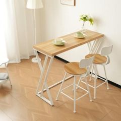 【ナチュラル】カウンターテーブルセット ダイニングセット 3点 ダイニング3点セット ハイチェア 椅子 いす 2人用 2人掛け 無垢材 ダイニングチェア レトロ 食卓 北欧 新作 カフェ パソコンデスク リビング 学習机 キッチン シンプル デザイン