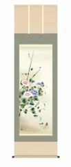 花野作　掛け軸　四季花　牡丹 花野作 四季花 牡丹 掛け軸