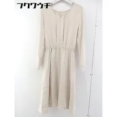 ◇ index インデックス 七分袖 膝丈 ワンピース サイズ M ベージュ レディース  【中古】 【1107130012398】