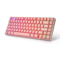 e元素ゲーミングキーボード81キー赤軸を採用のメカニカルキーボード2.4Gワイヤレス無線とUSB有線の2つモード接続RGB発光LEDバックライトMac/Windows対応の仕事/ゲーム用のワイヤレスキーボー…