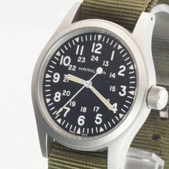 稼動品 箱付き ハミルトン Hamilton カーキ フィールド H694290 手巻き ブラック文字盤 メンズ 腕時計