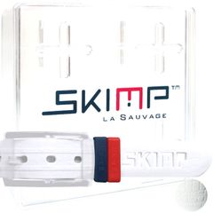 SKIMP ラバーベルト メンズ レディース ゴム ゴルフ スノボ 防水  金属アレルギー ゴルフ 長さ約135ｃｍ(ワニ柄）【ホワイト (白)】
