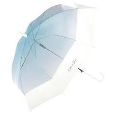 【2025最新】中谷 ビニール傘 グラデーション バイカラー ブルー ジャンプ式 長傘 傘 親骨 60cm グラスファイバー ワンタッチ おしゃれ 大きい 可愛い レディースのサムネイル