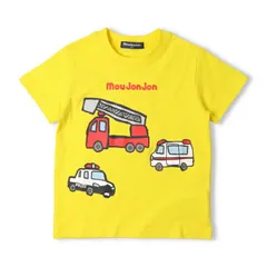 [ムージョンジョン] 子供服 乗り物プリント半袖Tシャツ (イエロー・120cm) M34849 [イエロー] [120]