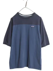 【お得なクーポン配布中!】 パタゴニア フットボール Tシャツ メンズ M 古着 21年製 アウトドア オーガニック コットン カットソー トップス 七分袖 ゆったり ツートン