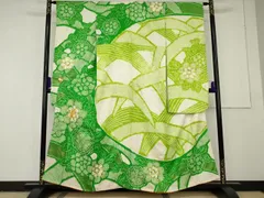 平和屋着物■豪華振袖　総絞り　駒刺&#32353;　舞花文　金彩　正絹　逸品　AAAR9801cs