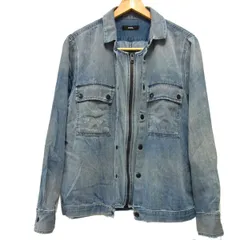 ☆DIESEL ディーゼル デニムジャケット スナップボタン＆ジップ 2WAY ヴィンテージ加工 メンズ インディゴ