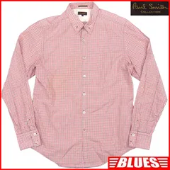 Paul Smith COLLECTION ポールスミスコレクション シャツ L メンズ 長袖 チェック 赤 ボタンシャツサイズL一覧←SEULB屋着古← TY3805のサムネイル