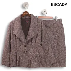 ESCADA エスカーダ 秋冬 アルパカ♪ ツイード ジャケット スカート セットアップ スーツ Sz.36 レディースのサムネイル