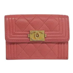 CHANEL ボーイシャネル キャビアスキン 三つ折り財布
