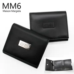 MM6 三つ折り財布 MM6】ヌメリック 三つ折り財布 ドット模様 (MM6 Maison Margiela