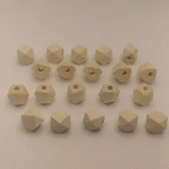ナチュラルウッドビーズ（ポリゴン：20個）のサムネイル