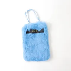 美品 ドゥロワー Drawer ノベルティ ファー トートバッグ/ブルー 鞄 BAG かばん 小物◇【2400013945240】のサムネイル